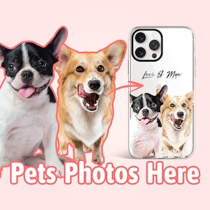 Custom multi dog iPhone phone case, Personalized dog gifts, Dog lover memorial gift for dog mom, Dog dad and dog owner gift, PF03