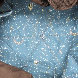D&D Dice Bag Shooting Star Night Sky 6 Pocket
