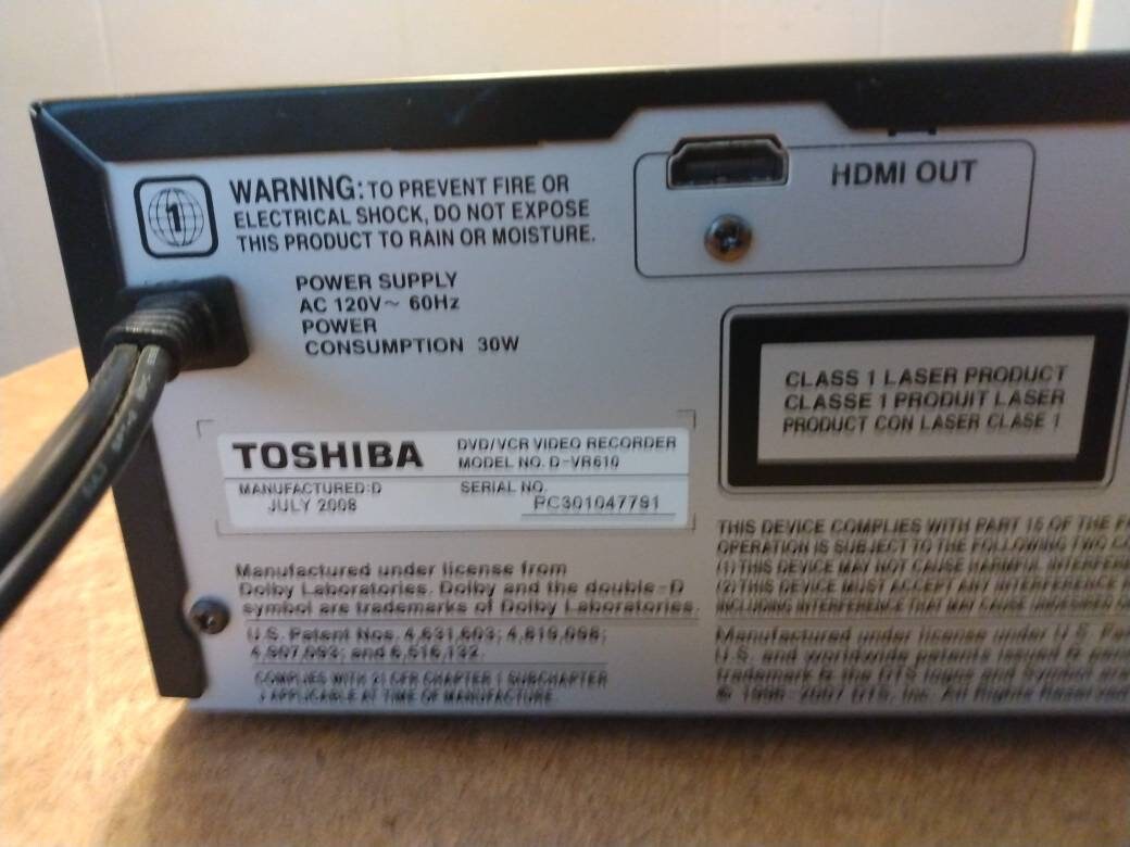 Toshiba DVD Recorder VCR Transfer Tapes With Remote Control Etsy