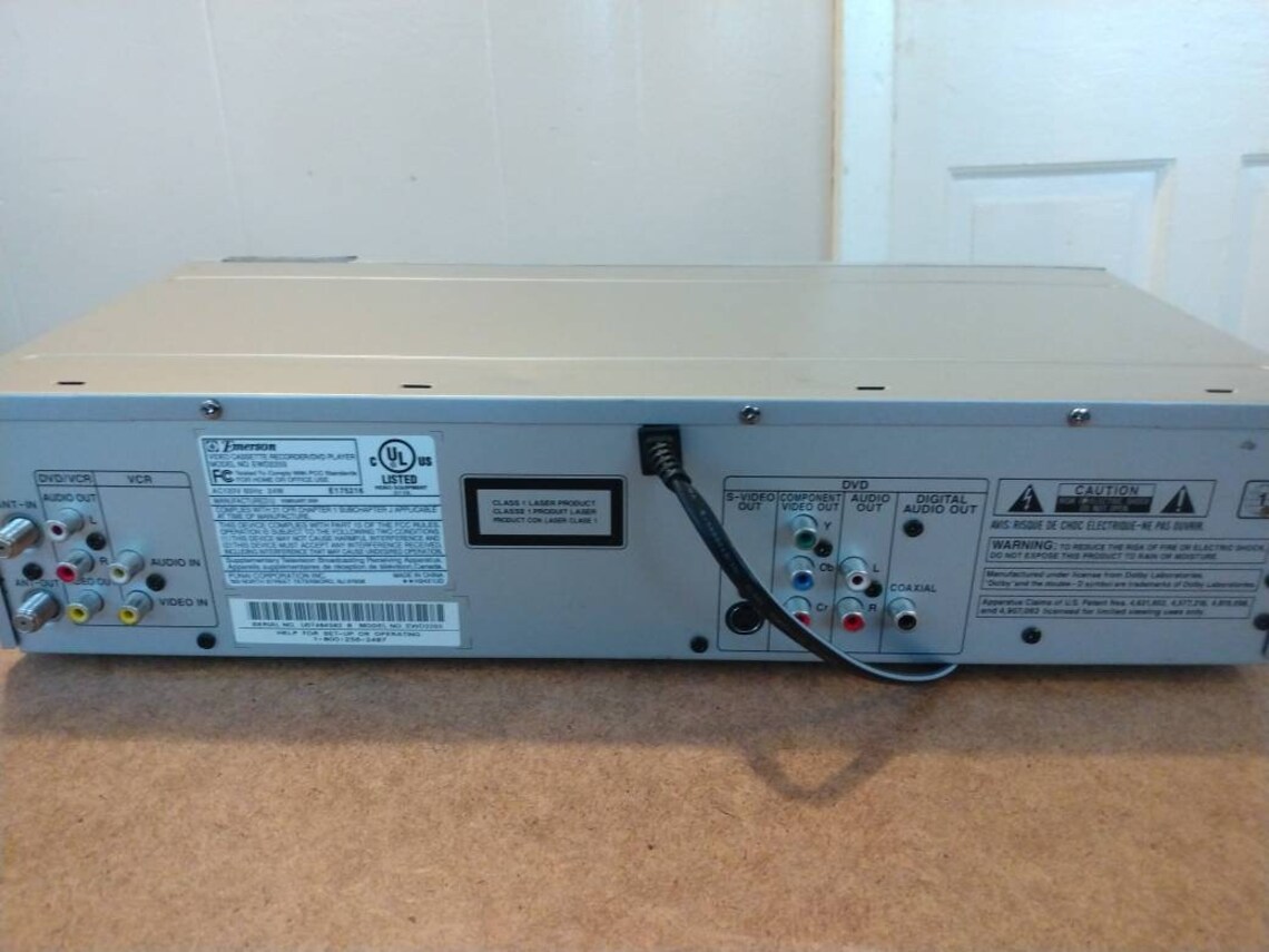 Emerson DVD Player VCR Combo With Remote Control Etsy