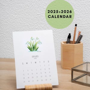 2025 2026 5 x 7 botanische kalender bloemen kalender cadeau afdrukbare bloemen kalender ma & zo start journaling plannerkaarten pdf thuis afdrukken