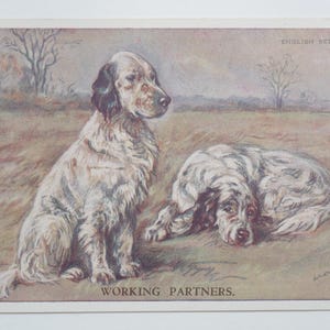 Lucy Dawson « Mac » - « Working Partners » - carte postale originale de la Saint-Valentin des années 30 (AJ)