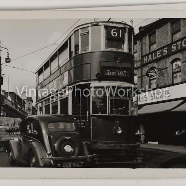 Leytonstone - Car No 202 -  Old London Tram photo taken 1930's