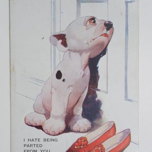 Je déteste être séparé de vous - BONZO - carte postale vintage originale George Studdy (AM)