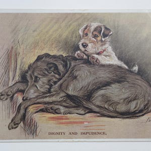 Lucy Dawson « Mac » - « Dignity And Impudence » - carte postale originale de la Saint-Valentin des années 30 (AJ)
