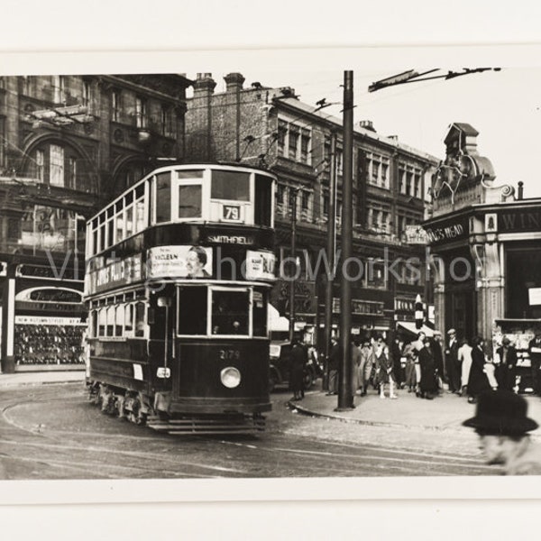 Holloway - Nags Head- Car No: 2179 - Old London Tram photo taken 1930's (b2)