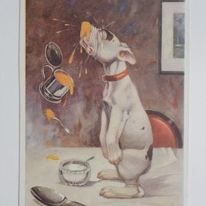 Je suis pressé de me débarrasser de ça - BONZO - carte postale vintage originale George Studdy (AM)