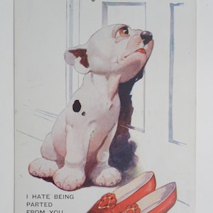 Je déteste être séparé de vous - BONZO - carte postale vintage originale George Studdy (AM)
