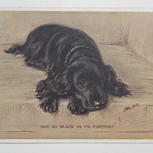 Lucy Dawson « Mac » - « Pas si noir que je suis peint ! » - carte postale originale de la Saint-Valentin des années 30 (AJ)