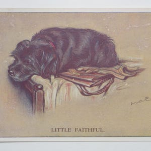Lucy Dawson « Mac » - « Little Faithful » - carte postale originale de la Saint-Valentin des années 30 (AJ)