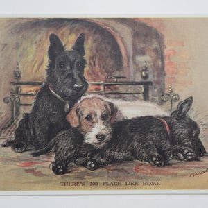 Lucy Dawson « Mac » - « Il n'y a pas d'endroit comme à la maison » - carte postale originale de la Saint-Valentin des années 30 (AJ)