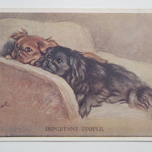 Lucy Dawson « Mac » - « Personnes importantes ! » - carte postale originale de la Saint-Valentin des années 30 (AJ)