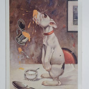 Je suis pressé de l'obtenir - BONZO - carte postale vintage originale George Studdy (AM)