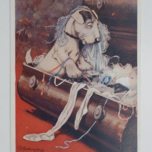 Alice au pays des merveilles - BONZO - carte postale vintage originale George Studdy (AM)