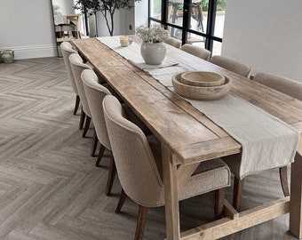 Reclaimed Wood Dining Table - Rustic Solid Wood Farmhouse Kitchen Table - 'The Andersson Dining Table'