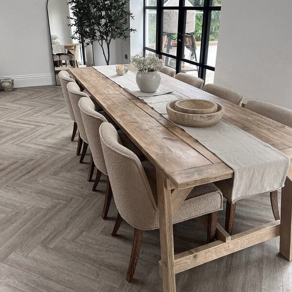 Rustic Dining Table - Etsy UK
