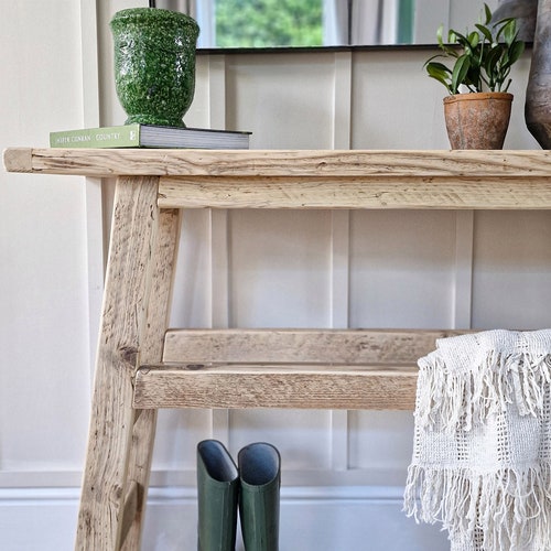Narrow Rustic Hall Table Reclaimed Wood Console Table Etsy UK