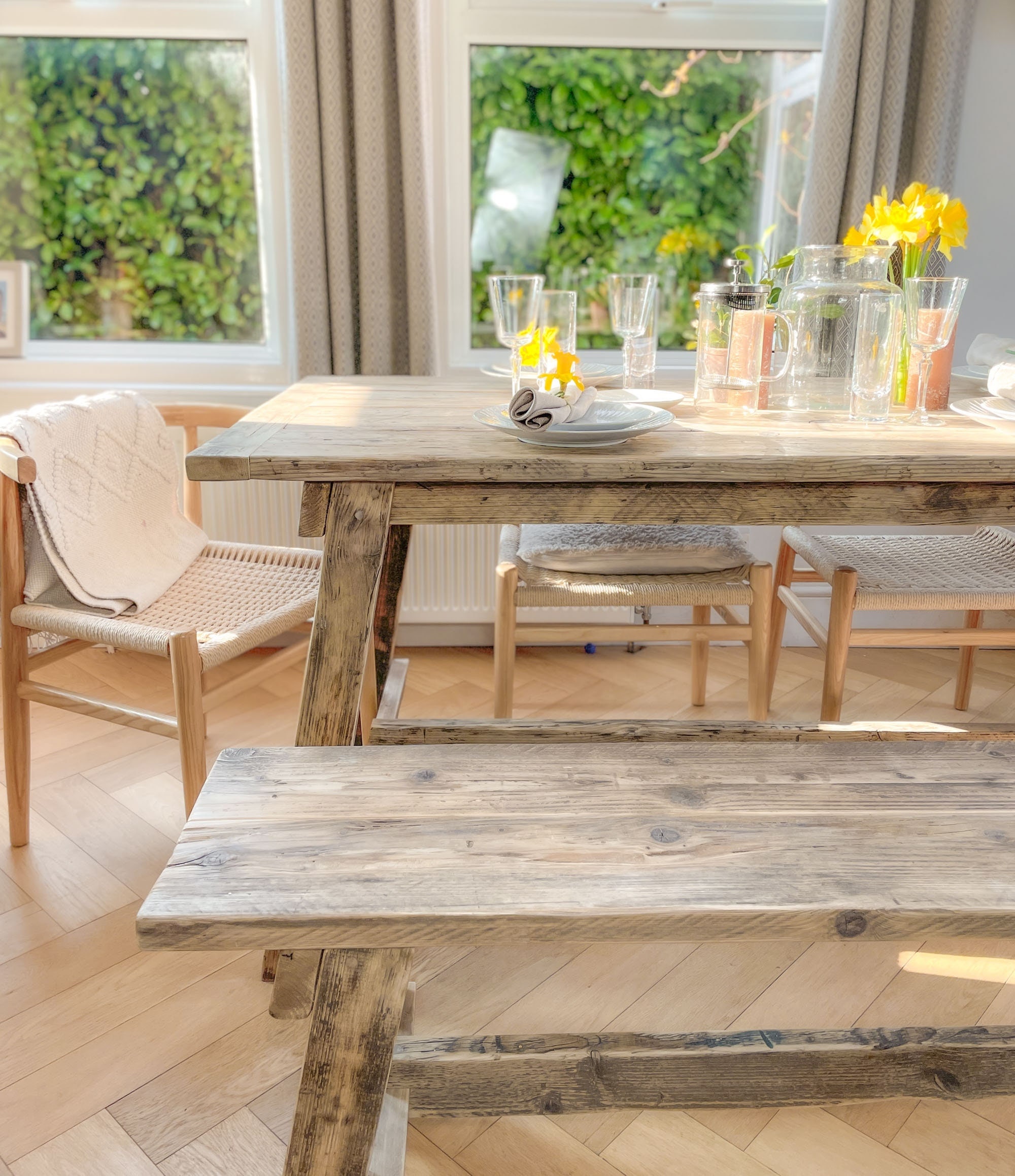 Stratford rustic crossbar entryway bench deals