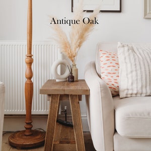 Rustic Wood Bedside Table and Side table Small Reclaimed Wooden Console Table Occasional Sofa Table 'The Splay' image 5