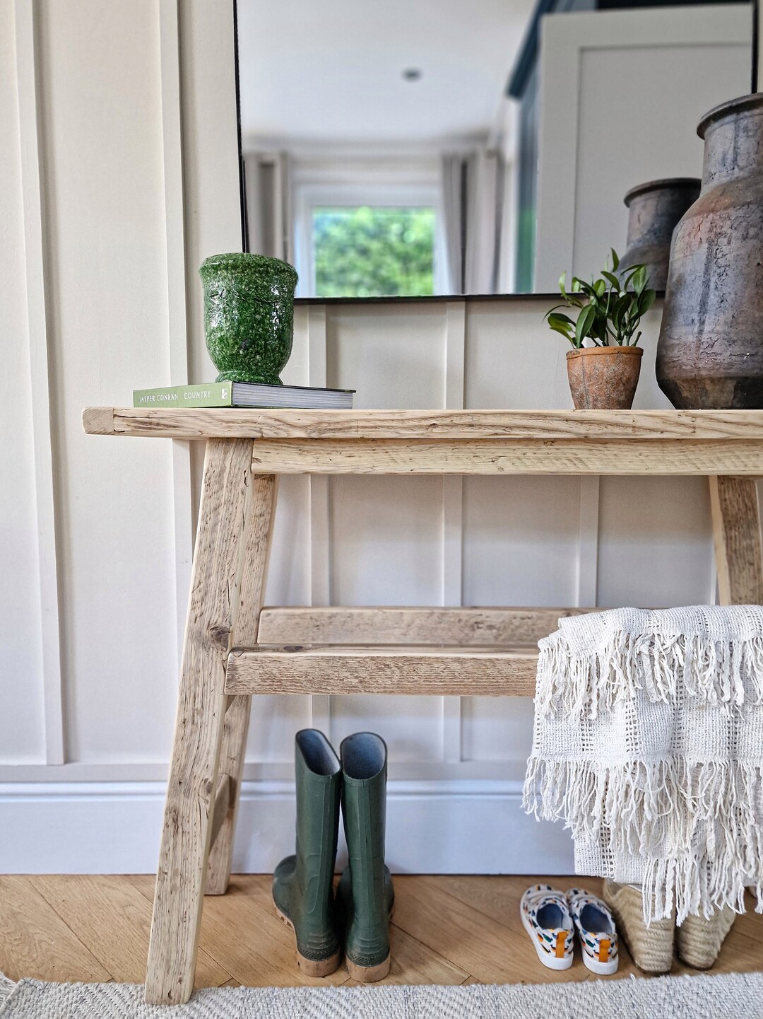 Pringle chic small wooden console table union rustic deals