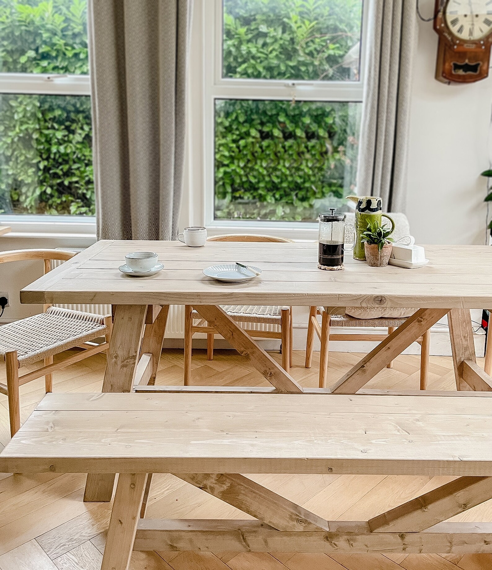 Solid Wood Dining Table Rustic Handcrafted Table - Etsy UK