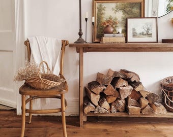 Handmade Reclaimed Wood Console Table: Rustic Hallway Radiator Cover
