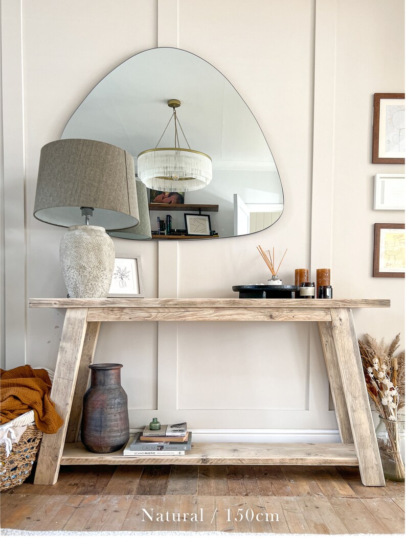 Narrow Rustic Hall Table Reclaimed Wood Console Table - Etsy UK