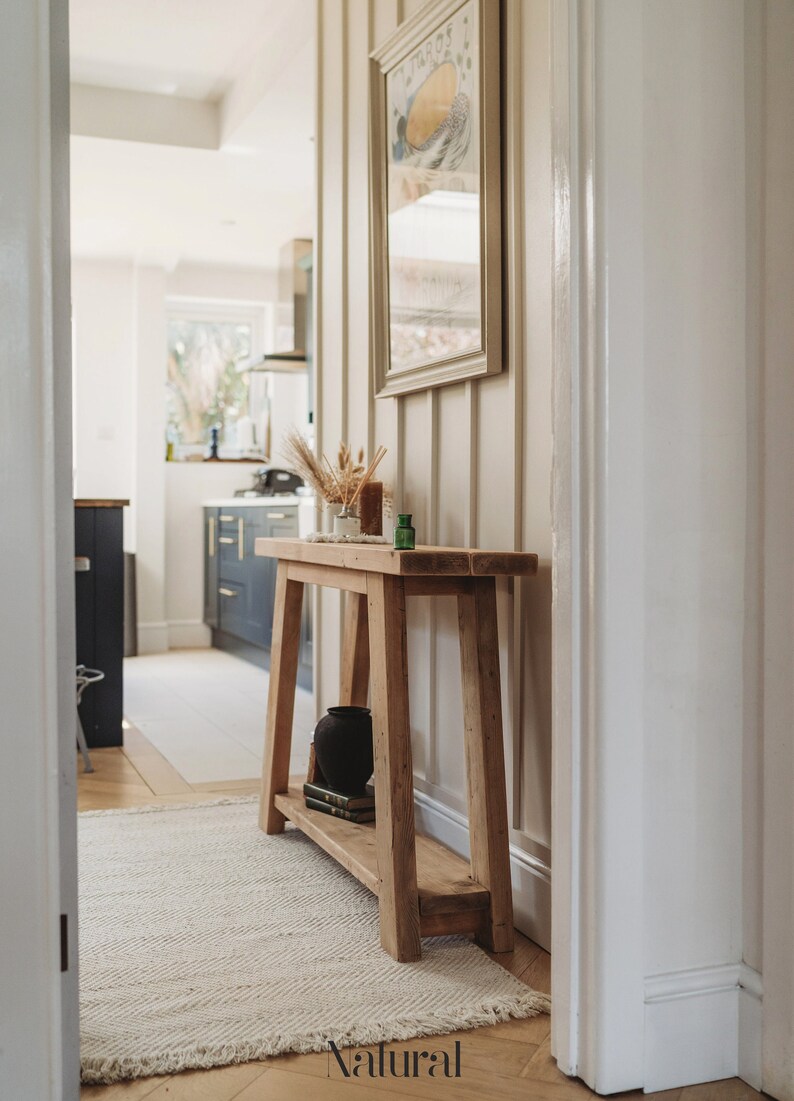 Narrow Rustic Hall Table Reclaimed Wood Console Table - Etsy UK