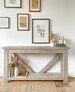 Solid Wood Console Table - Rustic Wooden Hall Table - Scandinavian 'V' Back Farmhouse Side table 