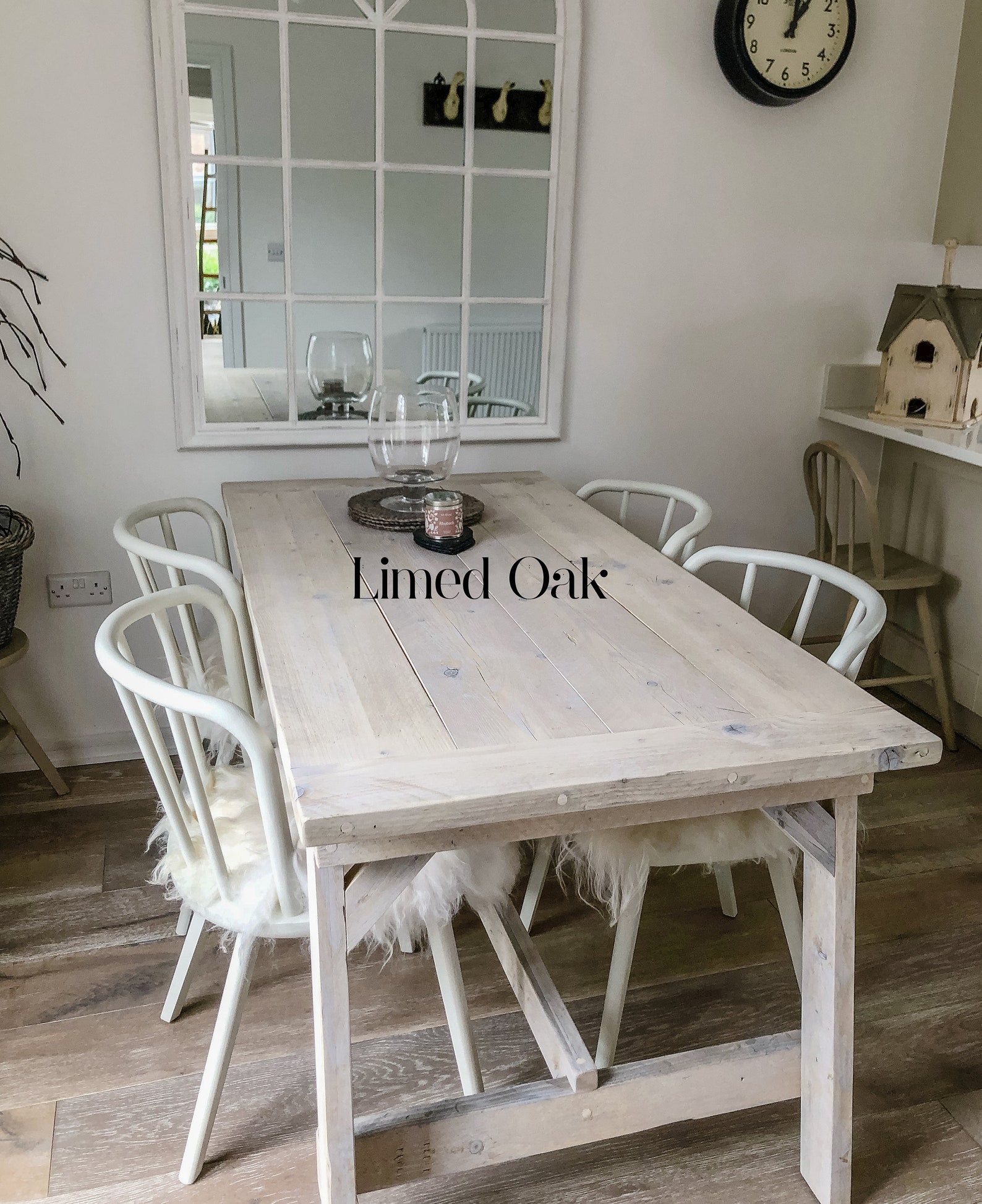 Reclaimed Wood Dining Table Rustic Solid Wood Farmhouse - Etsy UK