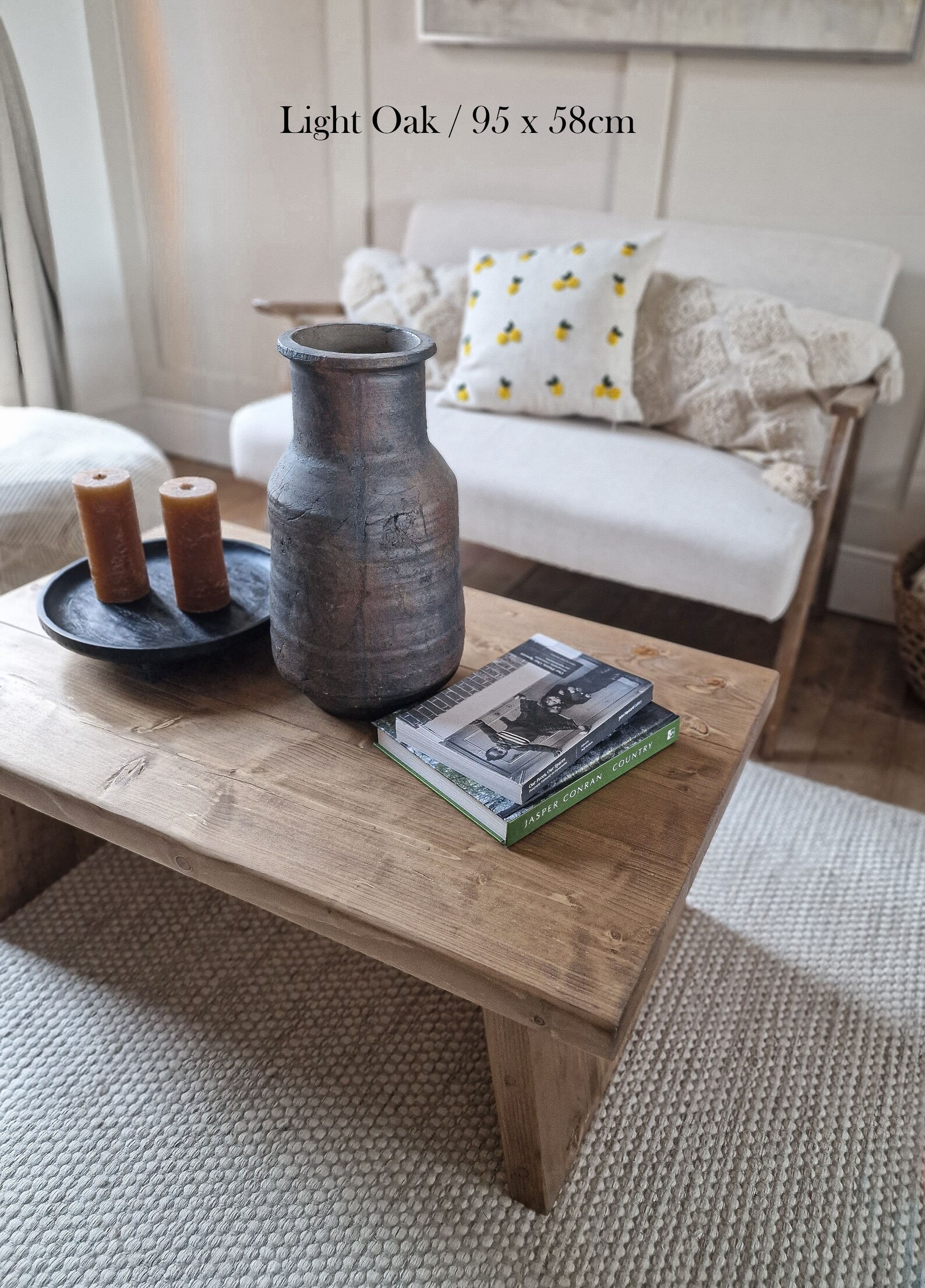 Solid Wood Coffee Table Rustic Wooden Coffee Table - Etsy