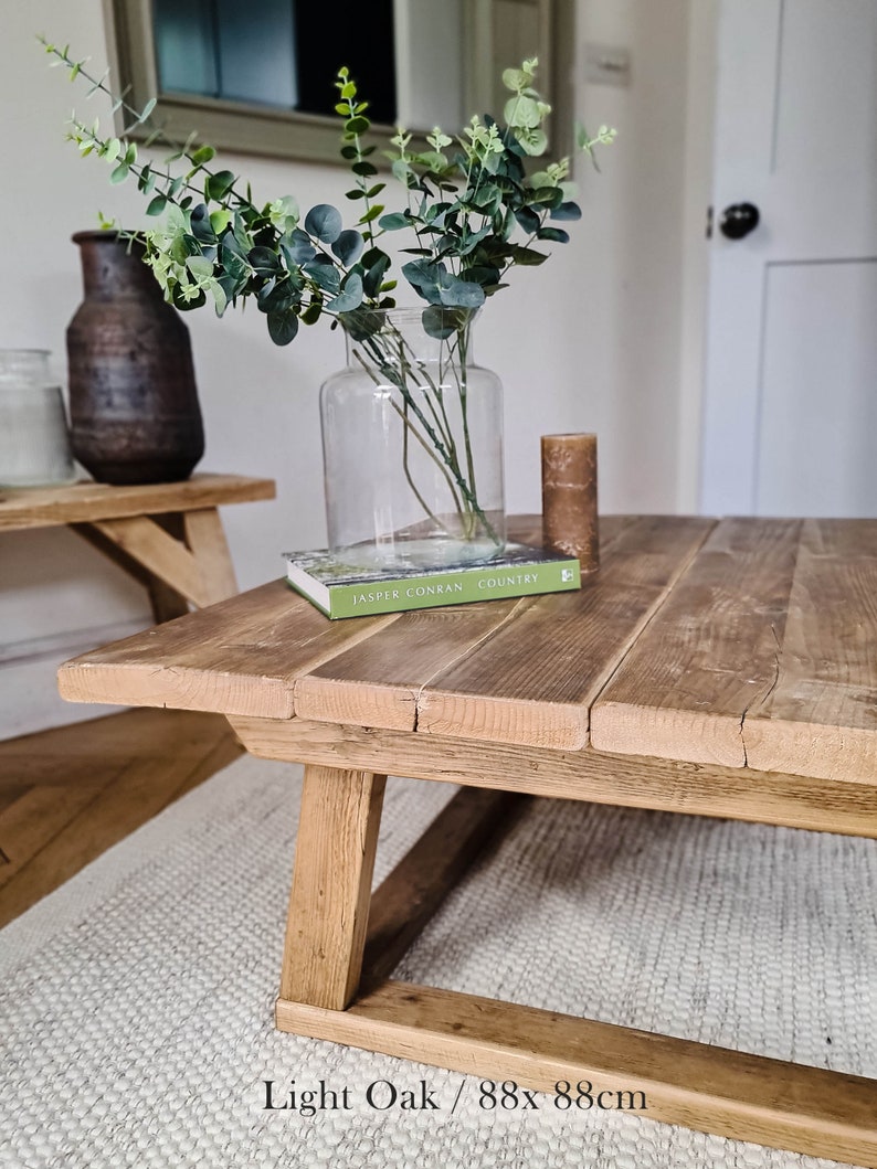 Rustic Wood Coffee Table Large Reclaimed Wooden Coffee Table - Etsy UK