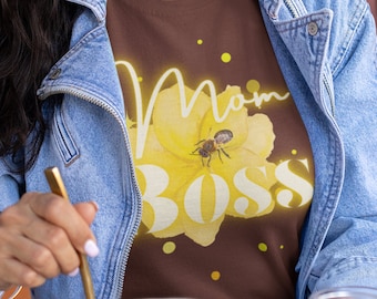 Mom Boss Queen Bee Unisex Jersey Short Sleeve Tee