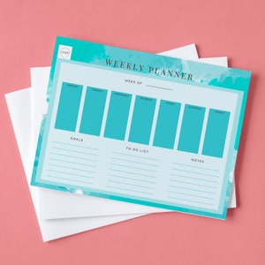 Aqua Weekly Planner Page