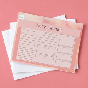 Peach Daily Planner Page