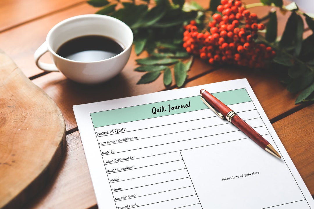 Quilting Journal Pages, Quilter's Pattern Journal, Quilt Journal