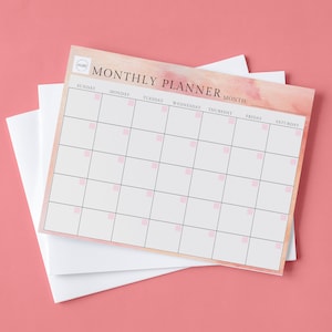Peach Monthly Planner Page
