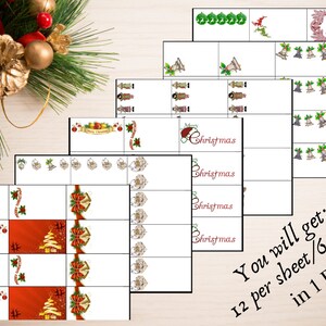 Christmas Tags Assortment Digital Download PDF