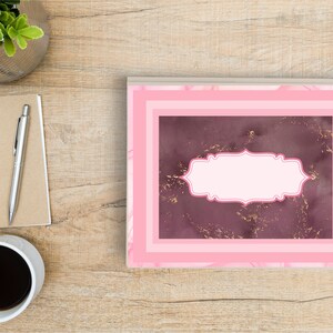 Deep Pink and Gold Planner Cover