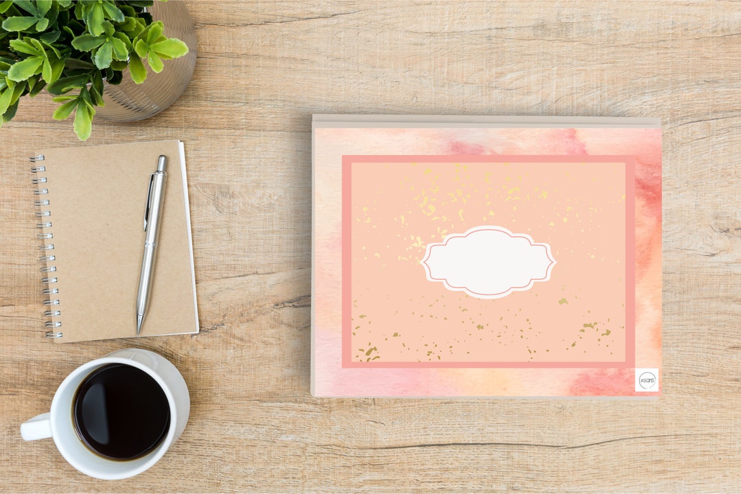 Peach With Gold Antiquing Planner Cover - Etsy