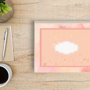 Peach with Gold Antiquing Planner Cover