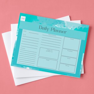 Aqua Daily Planner Page