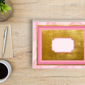 Pink with Gold Foil Planner Cover