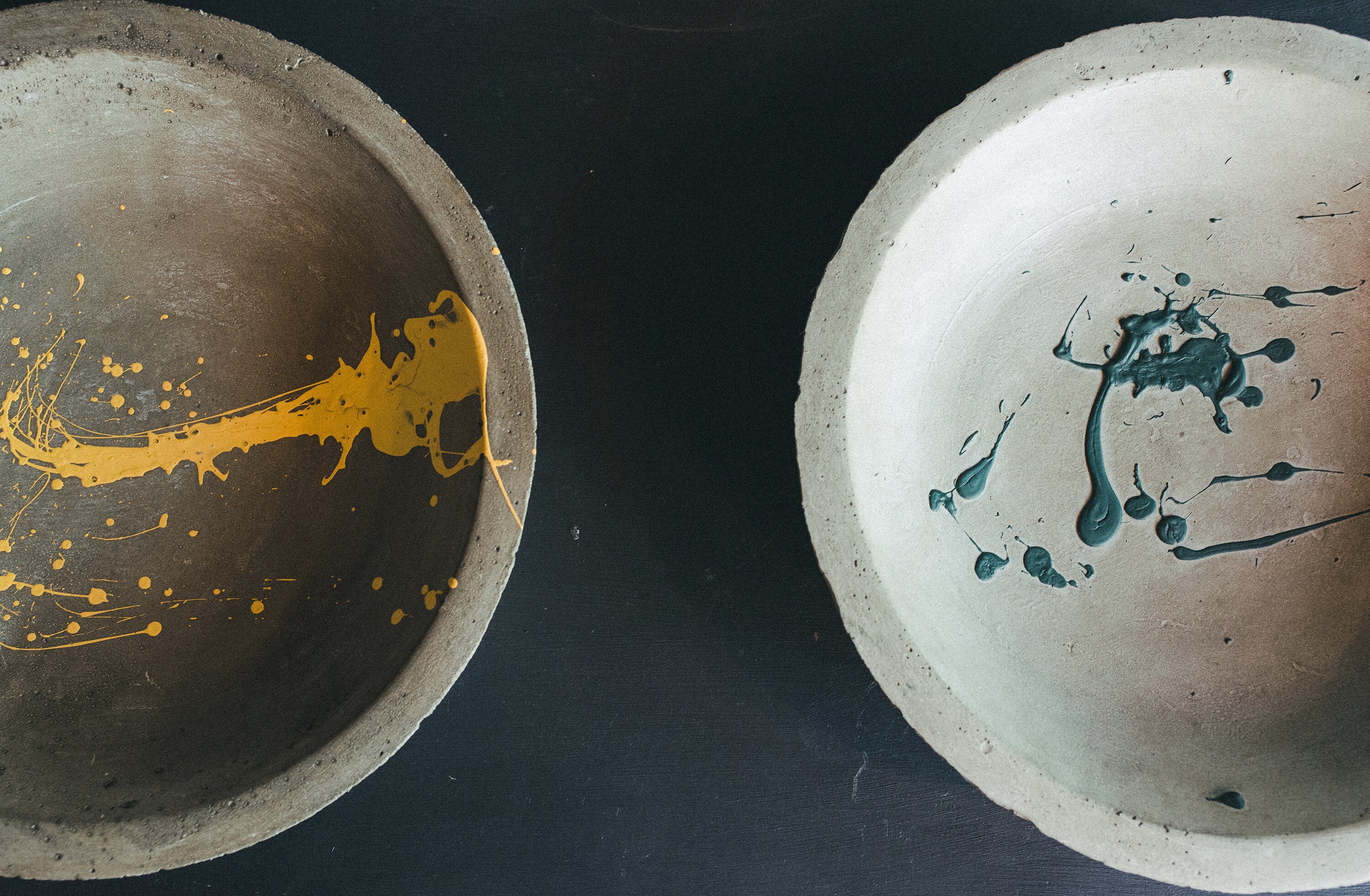 Concrete bowl Cement bowl Live Edges Key Tray Large Etsy