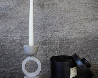 Unique Concrete Candle Holder, Minimalist Design Candlestick, Elegant Table Centrepiece, Artistic Handcrafted Piece, Modern Home Decor