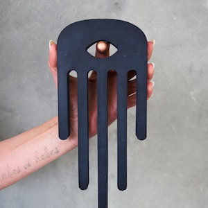 Hamsa, modernes jüdisches Wohndekor, abstrakter Beton Hamsa, Judäa-Dekor, handwerklich hergestellte Hamsa, Hand der Fatima, Glück und Schutz