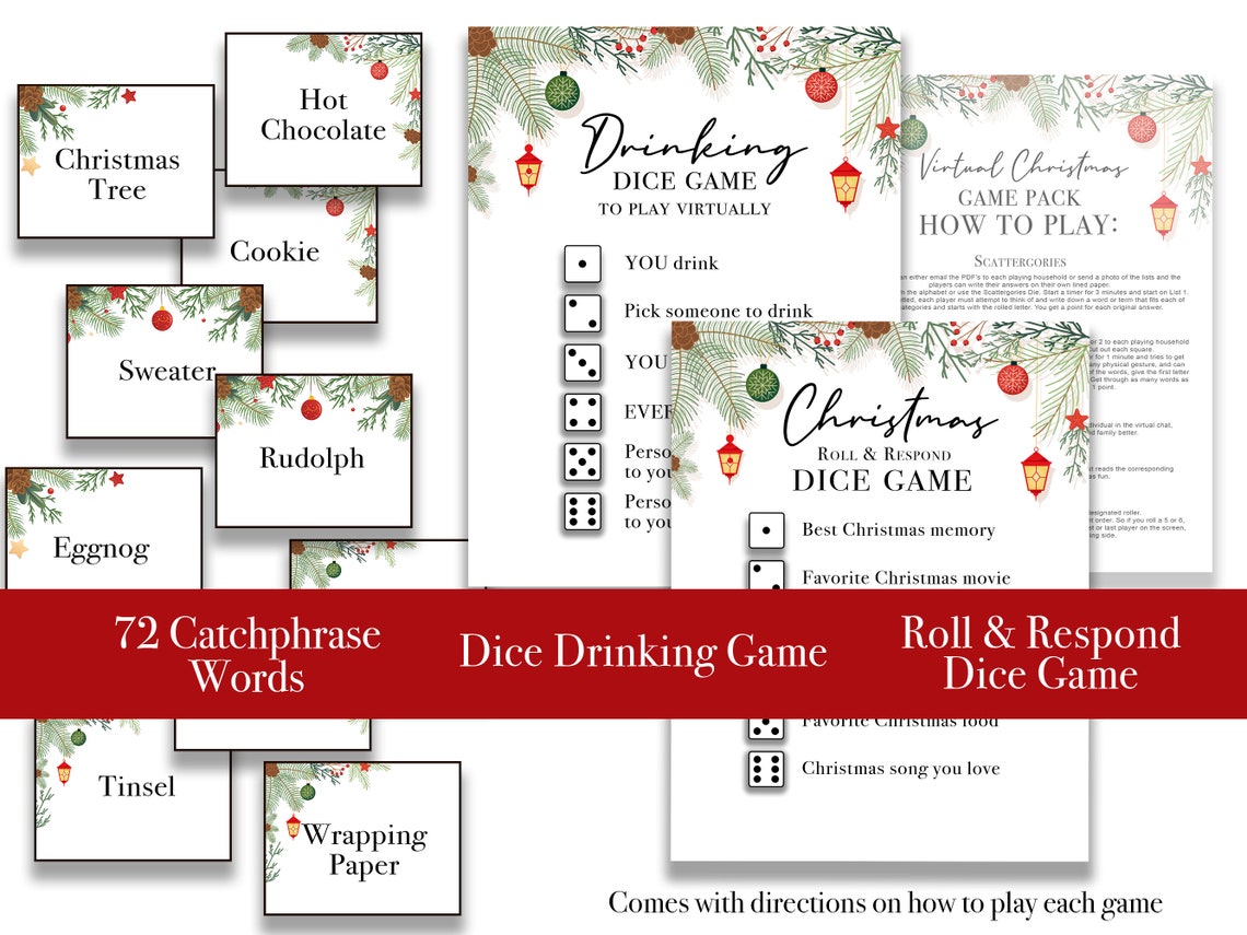 Virtual Christmas Games Pack Ultimate Christmas Zoom Games Virtual