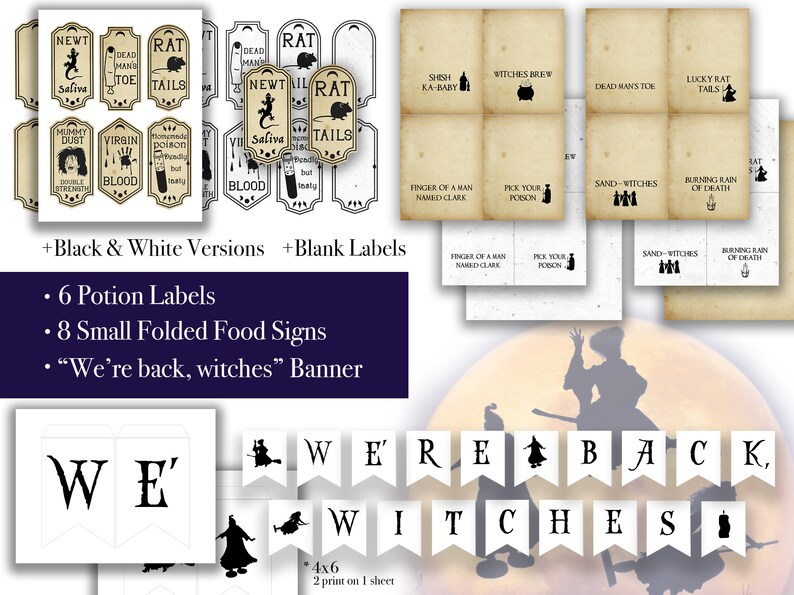 Hocus Pocus Halloween Party Games, Hocus Pocus Printable Halloween