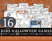 Kids Printable Halloween Games Bundle Printable Halloween Party Games for Kids, Halloween Bingo,  Halloween Games, Halloween Coloring Pages,