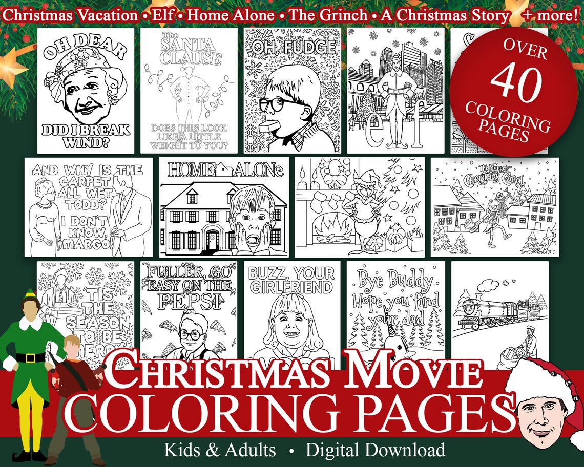Christmas Movie Coloring Pages Printable, Christmas Coloring Pages Printable Christmas ...